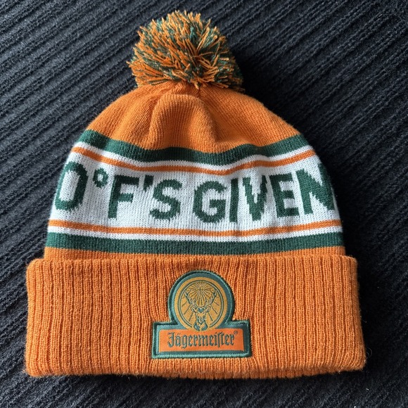 Jagermeister Embroidered Beanie Cap Orange Logo, One Size, Winter Hat 0 Fs Given - Picture 2 of 6